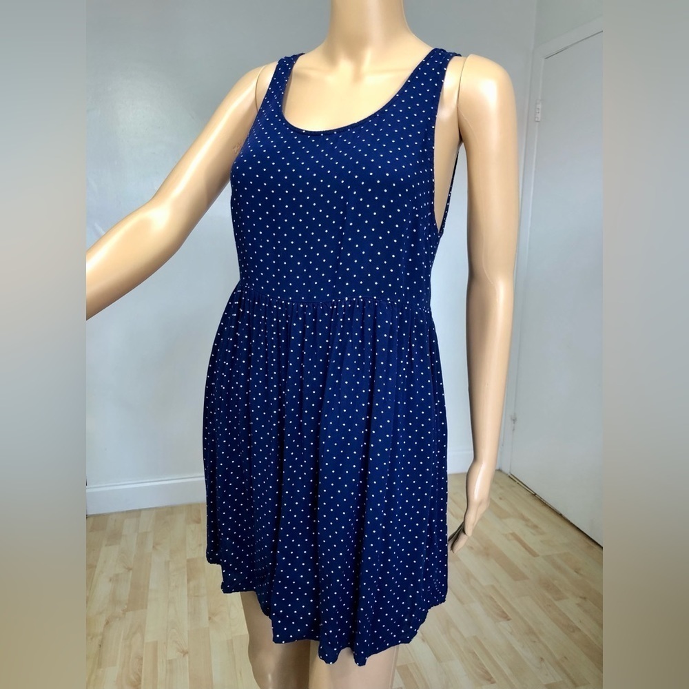 Divided Blue polka dots sleeveless dress Size 4